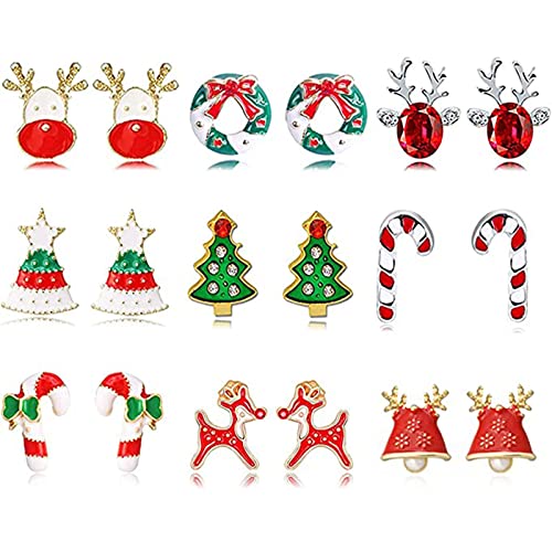 K:9pairs Christmas earrings