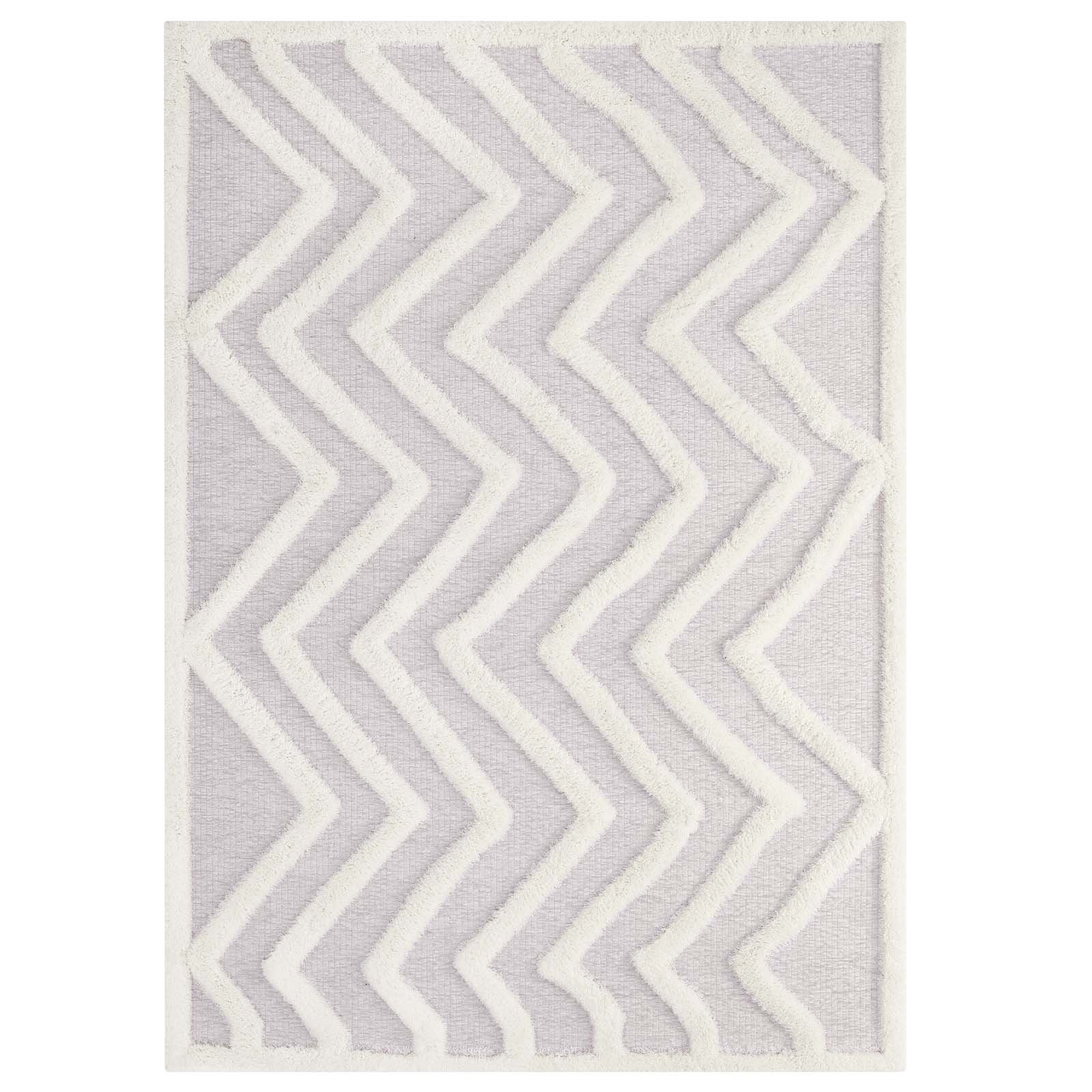 Modern Contemporary Urban Living Area Rug - Soft Fabric Floor Carpet in Multi-Tone Gray for Lounge, Living Room & Bedroom Decor | Perfect for Home, Office & Apartment Style