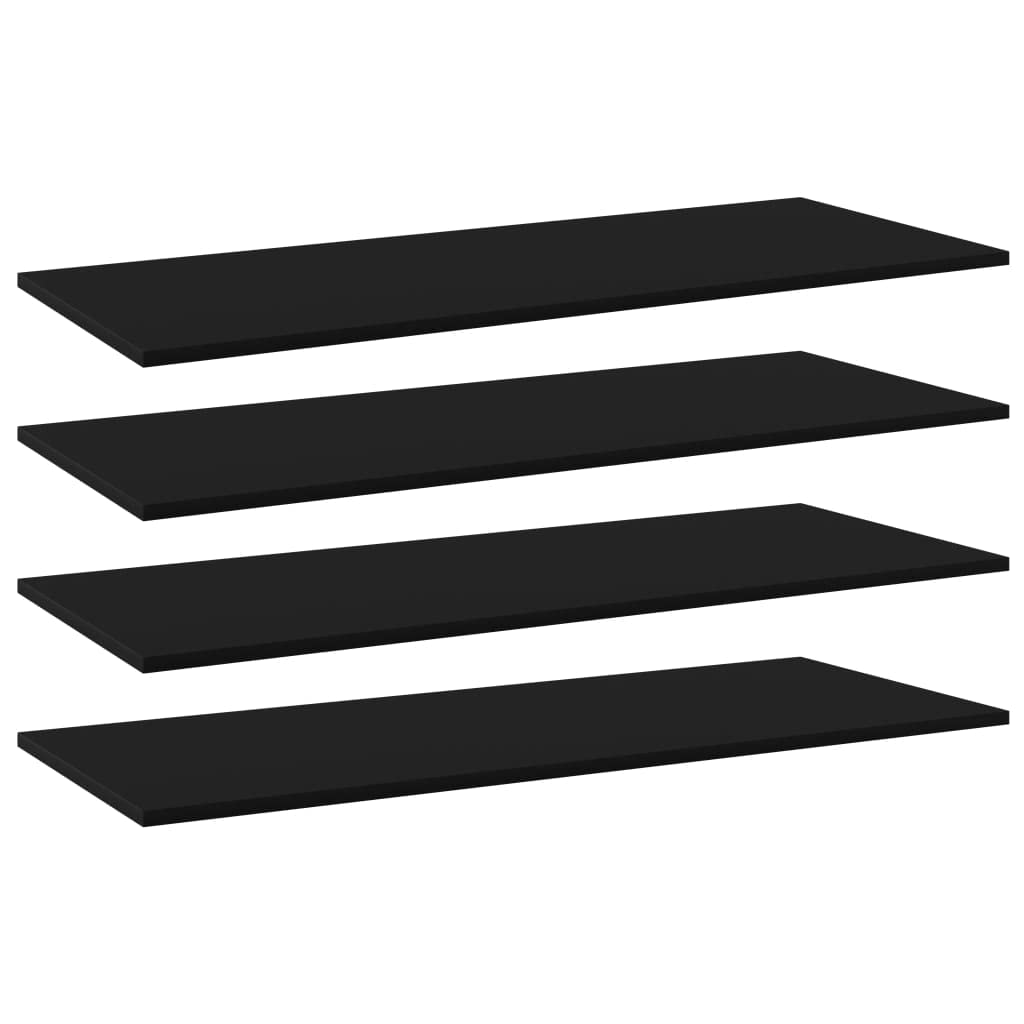 Display Shelves Replacement Board - 4 Pack Black Chipboard Shelves (39.4