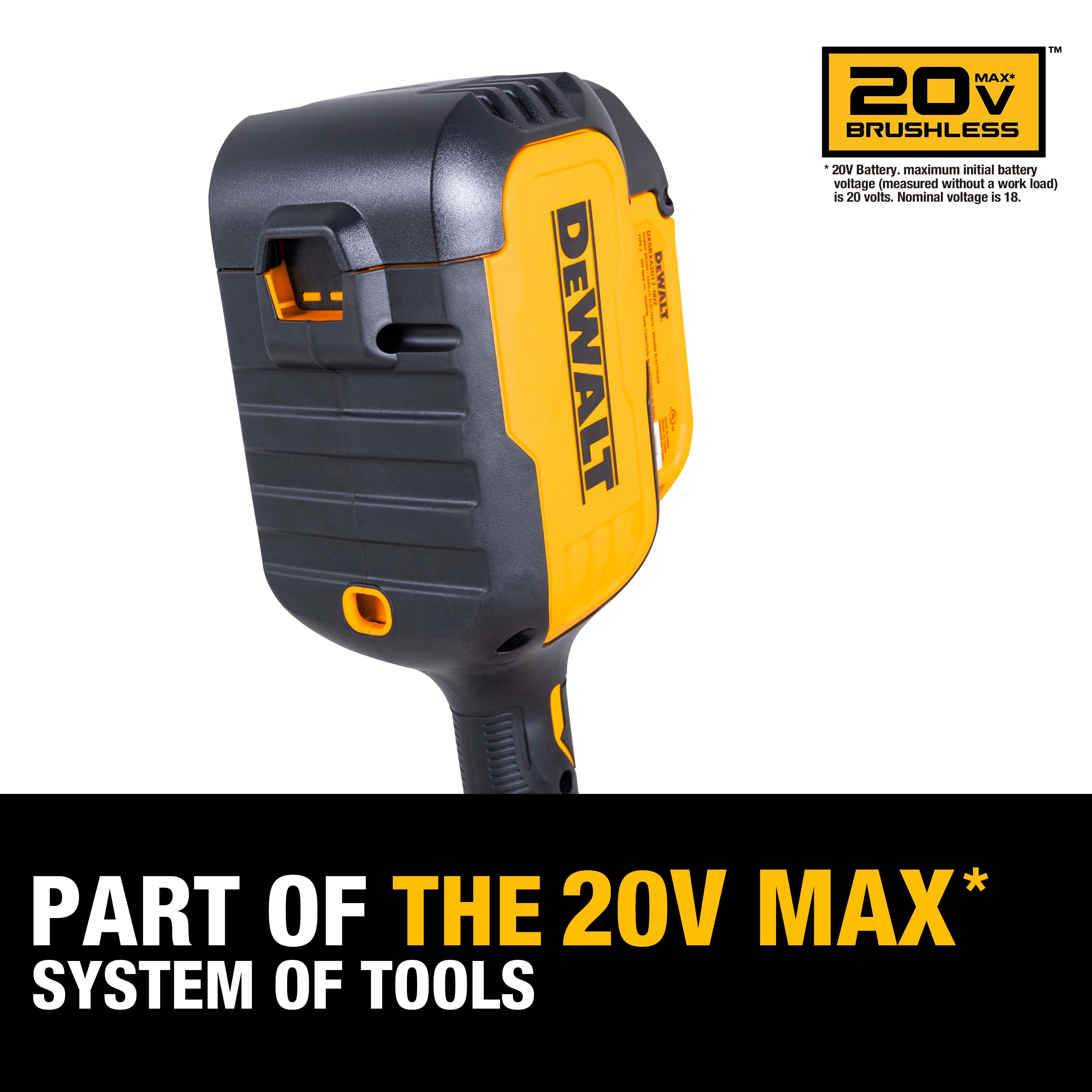 DEWALT 20V MAX Cordless Sweeper (Tool Only) DXSBXA2017 - Powerful Battery-Powered Leaf Blower for Yard Cleaning, Patio Maintenance & Driveway Clearing