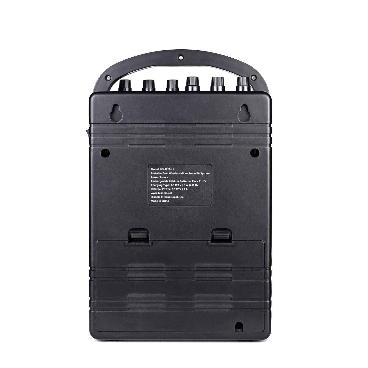 Hisonic HS122B-HL Rechargeable Portable PA System with Dual UHF Wireless Microphones (1 Handheld + 1 Belt-Pack) - Perfect for Outdoor Events, Public Speaking & Live Performances