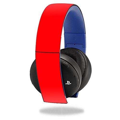 Sony PS4 Gold Wireless Headset Skin - Solid Red for Gaming & Protection