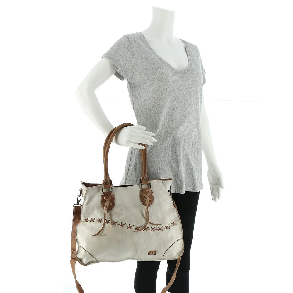 Stylish Bed:Stu Bruna Leather Satchel Bag for Women - Perfect for Work, Travel & Everyday Use