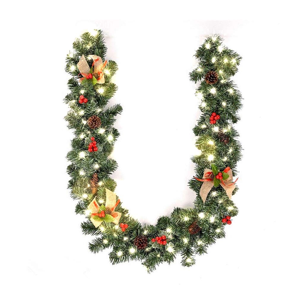 GANFANREN 1.8M U-Shaped Christmas Tree Ribbon Garland - Green Tinsel Decorations for Xmas Tree, Party & Home Holiday Decoration | Perfect for Christmas Parties, Gift Wrapping & Festive Home Decor