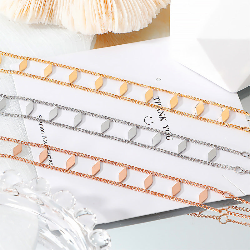 18K Gold Sequin Layering Choker Necklace for Women - Elegant Clavicle Chain with Sparkling Crystals | Perfect for Parties, Weddings, and Date Nights (P555)