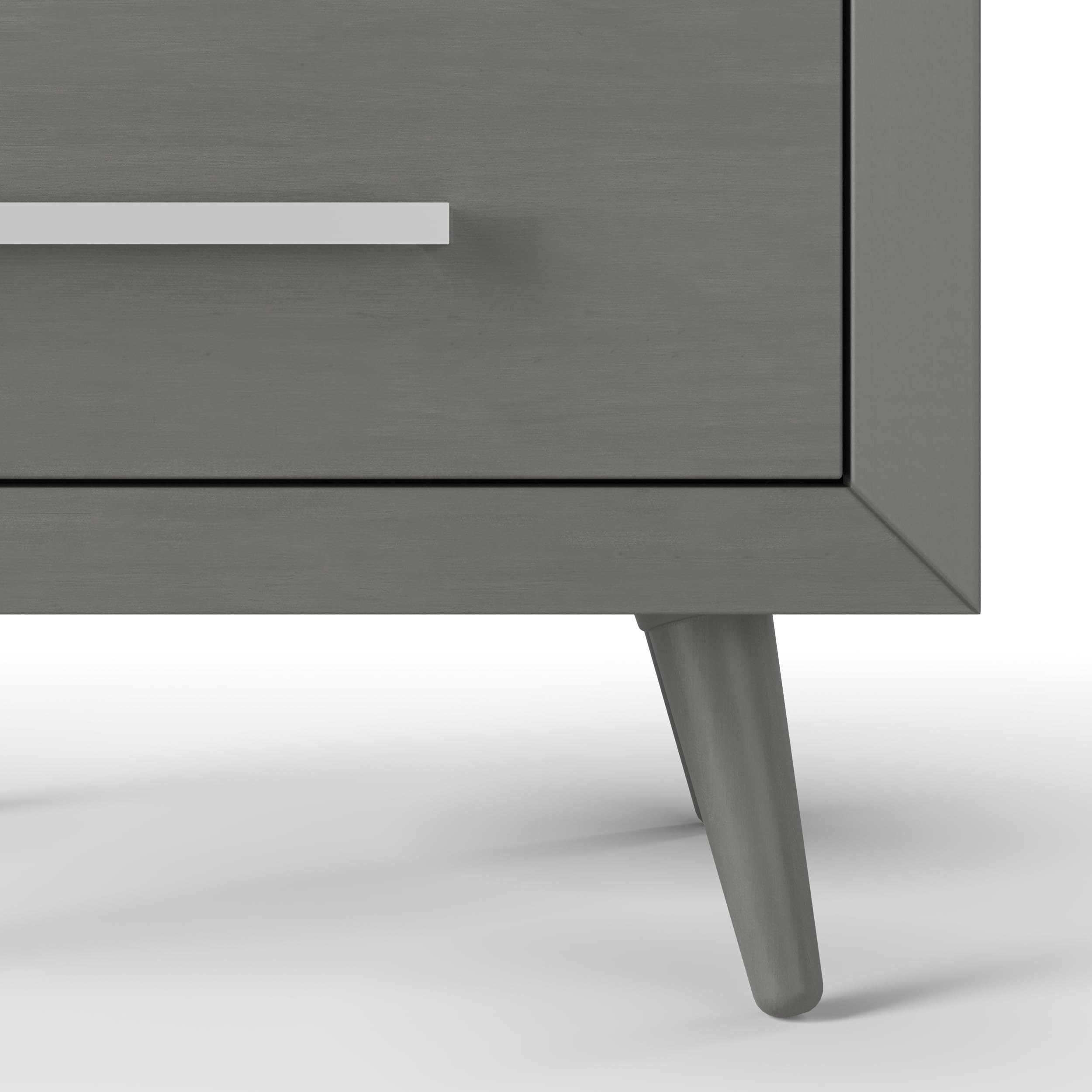 Child Craft Cranbrook 2-Drawer Nightstand - Sturdy Pinewood Nursery & Bedroom Side Table with Large Storage Drawers, Non-Toxic Baby-Safe Finish in Lunar Gray - Perfect for Kids' Rooms, Guest Bedrooms & Small Space Storage Solutions