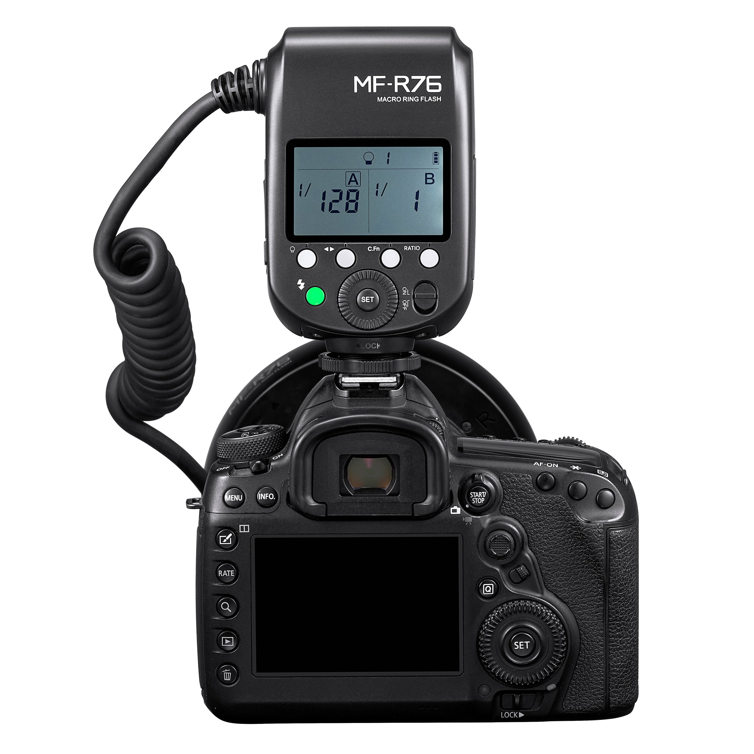 MF R76 On-Camera Macro Photography Ring Flash - Perfect for Jewelry, Watch & Close-Up Product Photography | DSLR & Mirrorless Camera Compatible