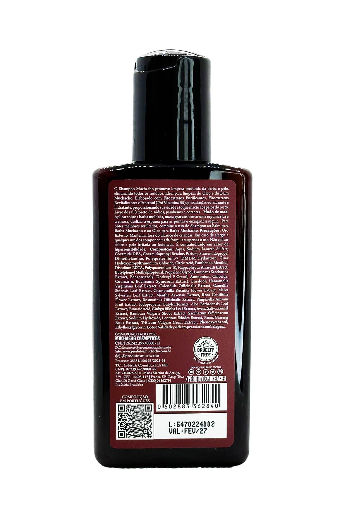 MUCHACHO Classic Beard Shampoo for Men - Cleans, Softens & Moisturizes Facial Hair - New Packaging (Ideal for Daily Grooming & Beard Care Routine)
