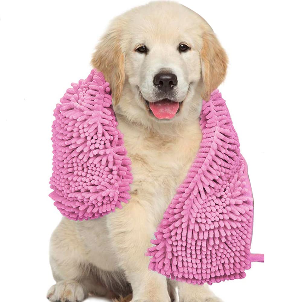 Quick-Drying Microfiber Pet Towel with Hand Pockets - 19.69
