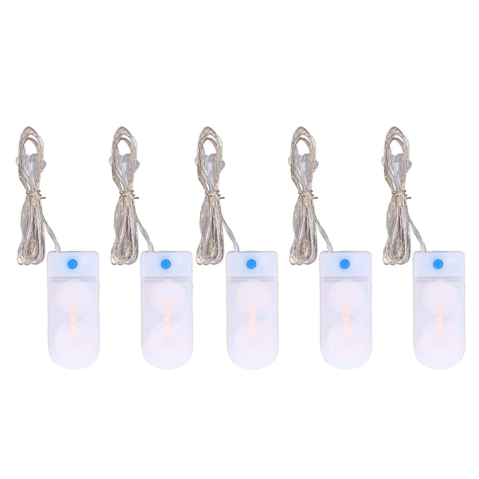 RiToEasysports 5pcs Doll House LED Lights - Mini Battery Powered String Lights for 1/12 Scale Dollhouse Decor, DIY Miniature Lighting for Dollhouse, Christmas Tree, Party, Wedding & Home Decoration
