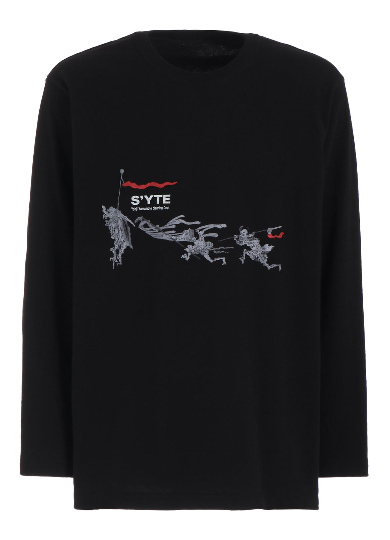 Three Demons Graphic Long Sleeve T-Shirt for Men - Gothic Horror Design Cotton Tee for Halloween, Cosplay & Streetwear Fashion