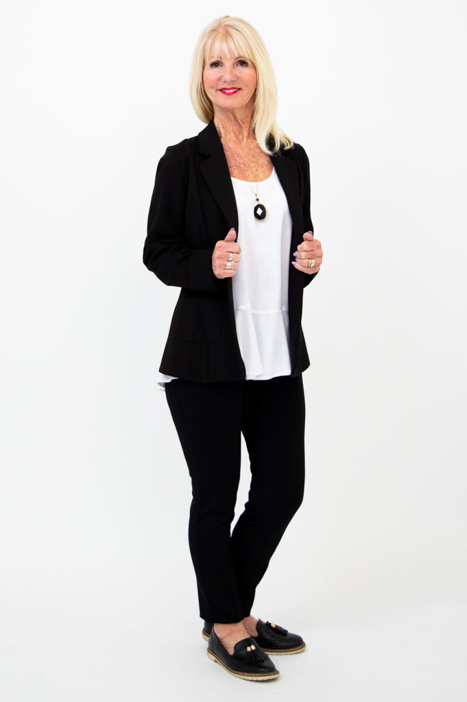 Premium Anders Blazer for Men - Soft Black Modal Fabric Business Jacket - Perfect for Office, Meetings & Formal Events