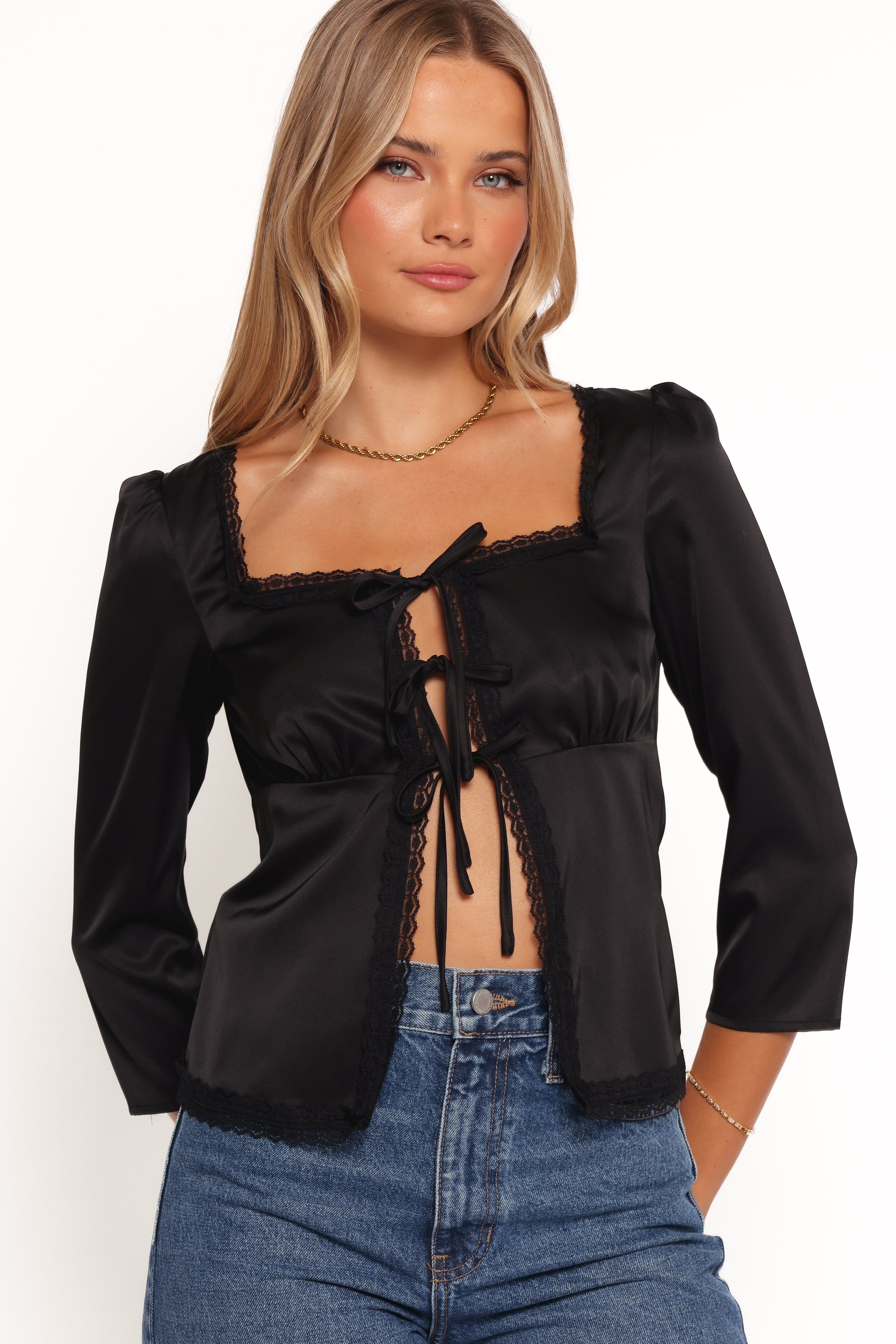 Cadey Top for Women - Stylish Black Blouse for Casual Wear & Office Outfits | Perfect for Everyday Fashion & Professional Looks