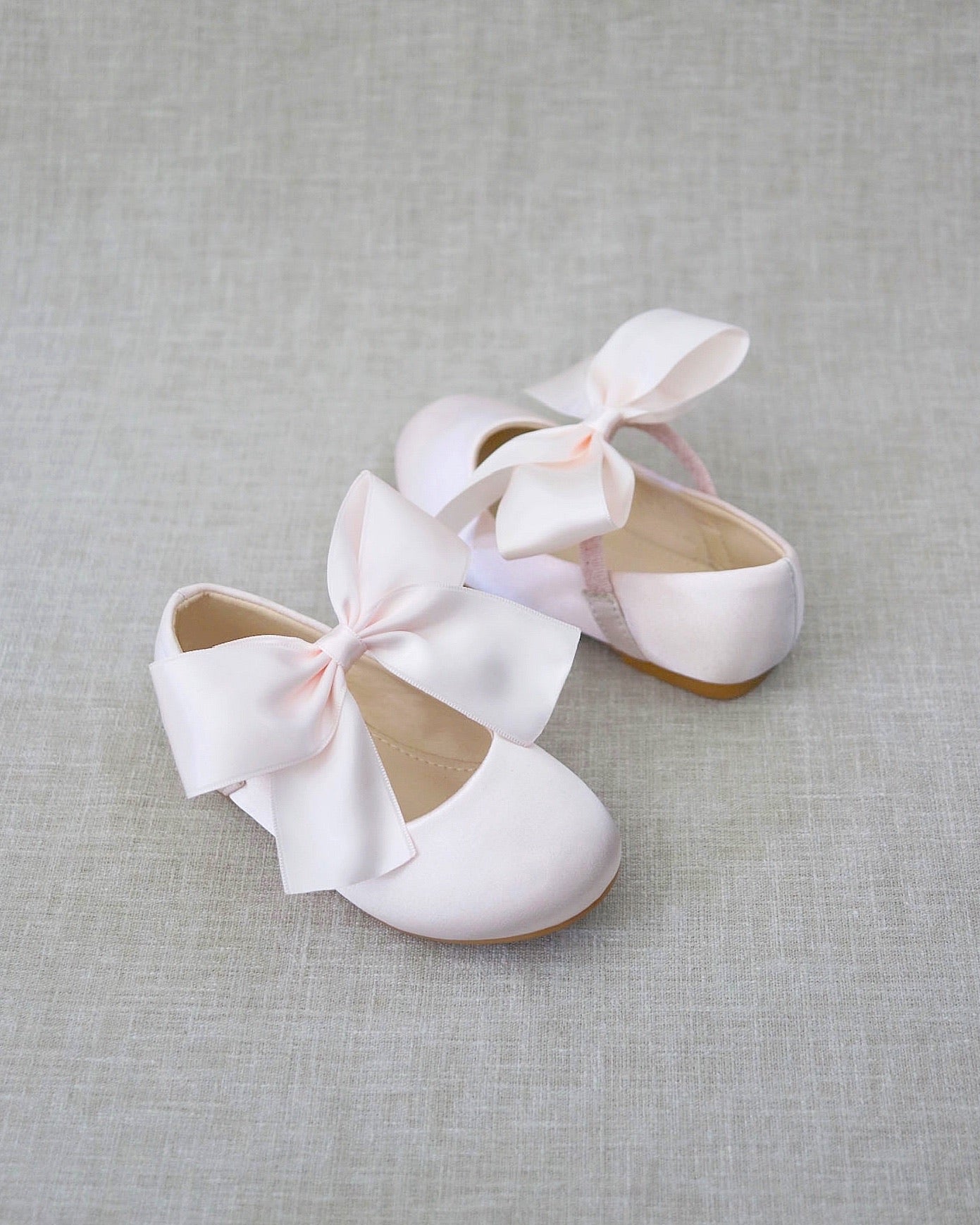 Elegant Satin Mary Jane Flats with Bow - Women's Comfortable Ballet Shoes for Wedding, Party & Formal Occasions