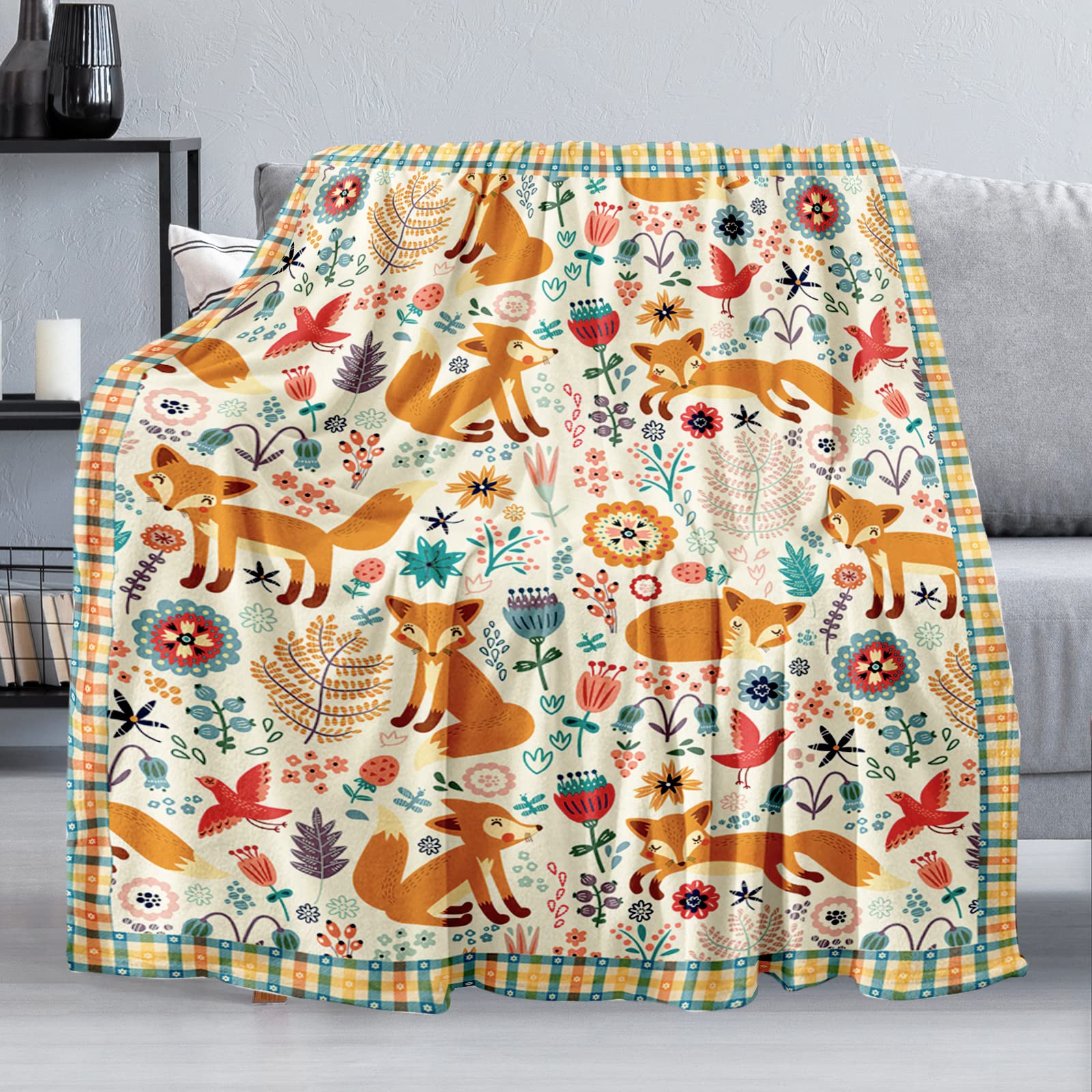 Super Soft Cozy Plush Fleece Fox Blanket - 40