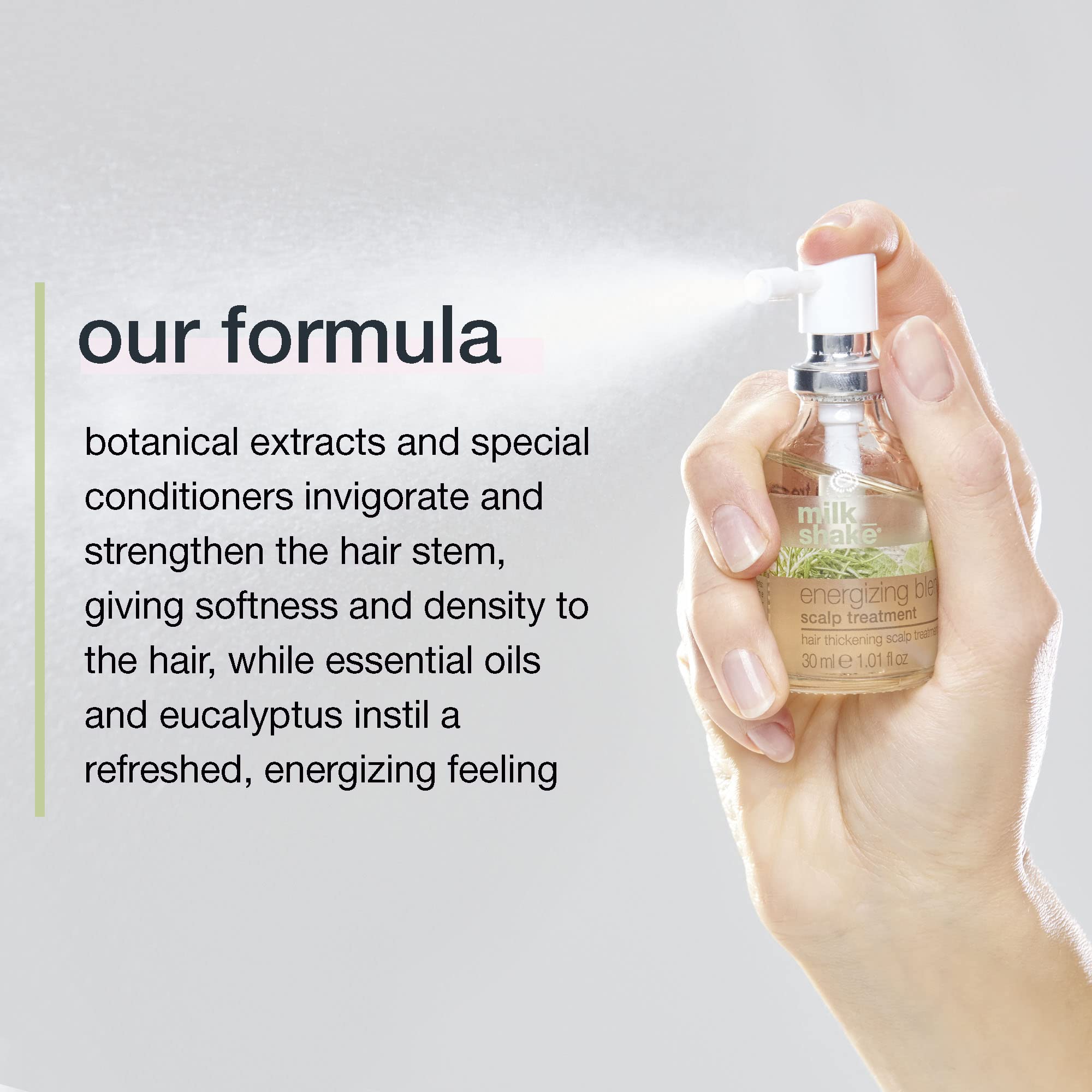 Energizing Blend Hair Thickening Scalp Treatment for Fine & Fragile Hair | Volumizing Hair Care Solution | 1.1 Fl Oz | Perfect for Daily Use & Salon Treatments