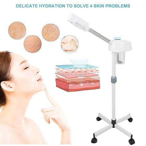 Geniusmeter® Professional Facial Steamer with Hot Mist & Ozone Technology - Home & Salon Use for Blackhead Removal, Skin Hydration & Anti-Aging | Perfect for Spa Days, Skincare Routines & Acne Treatment