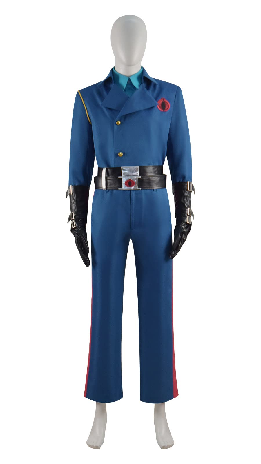 Men's Cobra Commander Costume - Adult Halloween Cosplay Outfit with Shirt & Cloak | G.I. Joe Villain Costume for Conventions, Cosplay Events & Halloween Parties