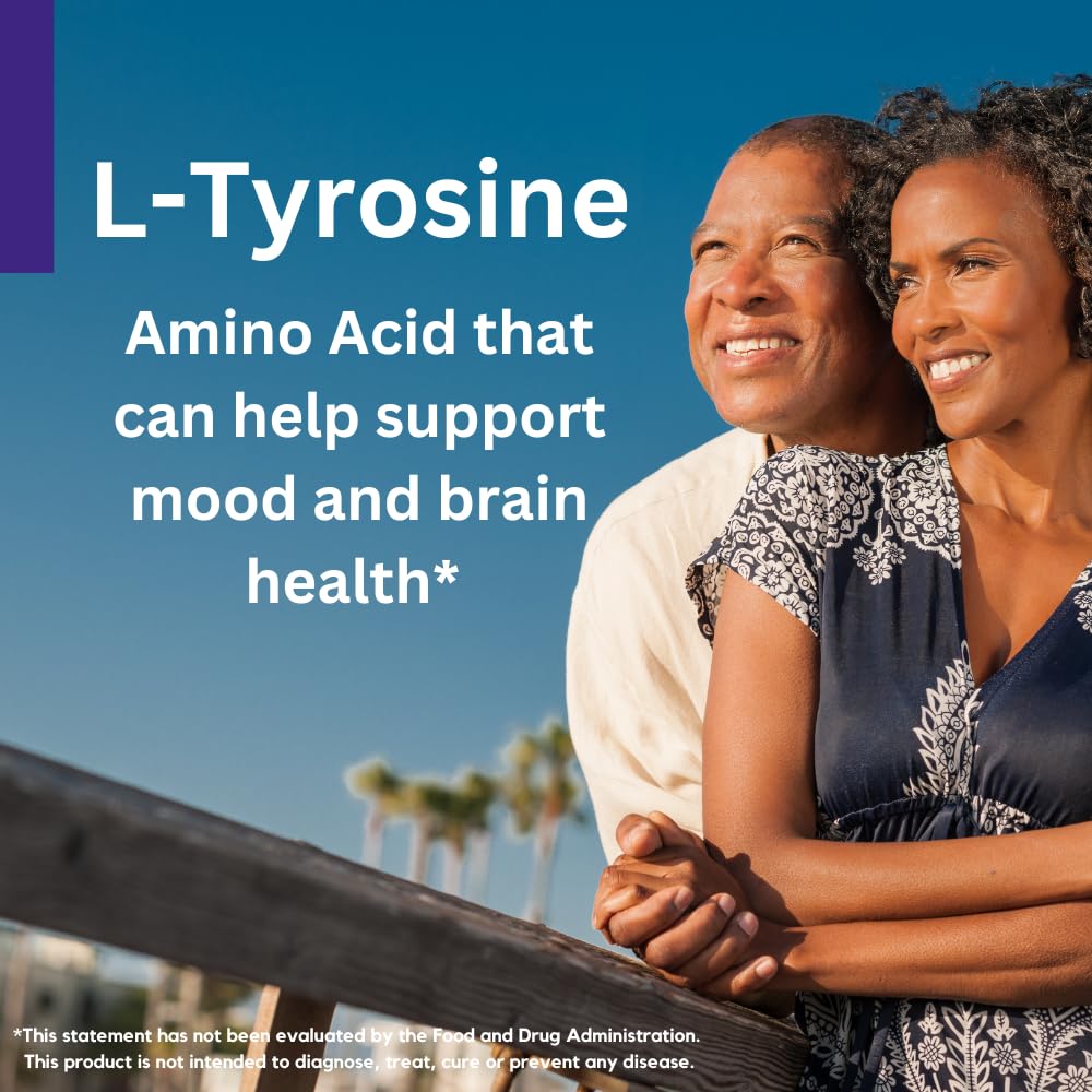 BESTVITE L-Tyrosine 500mg (240 Capsules) - No Stearates - Non GMO - Gluten Free Supplement for Focus, Stress Relief & Mood Support - Perfect for Work, Study & Daily Wellness