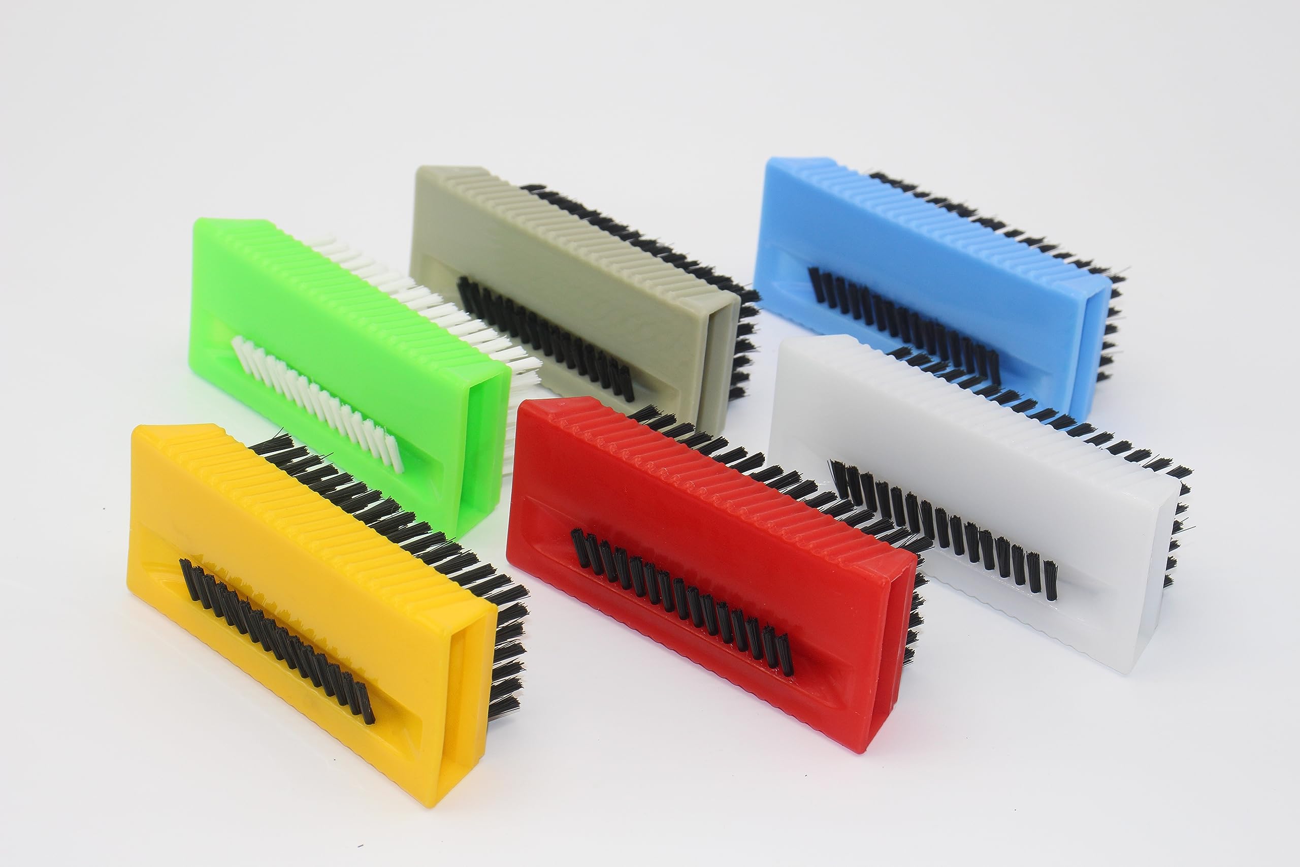6 Pack Heavy Duty Hand Scrub Brushes - Durable Plastic Nail Cleaning Brushes for Men & Women, Soft Bristles for Gentle Fingernail Cleaning, Non-Disposable Hand Cleaning Tools (Perfect for Kitchen, Bathroom, Garage & Workshop Use)