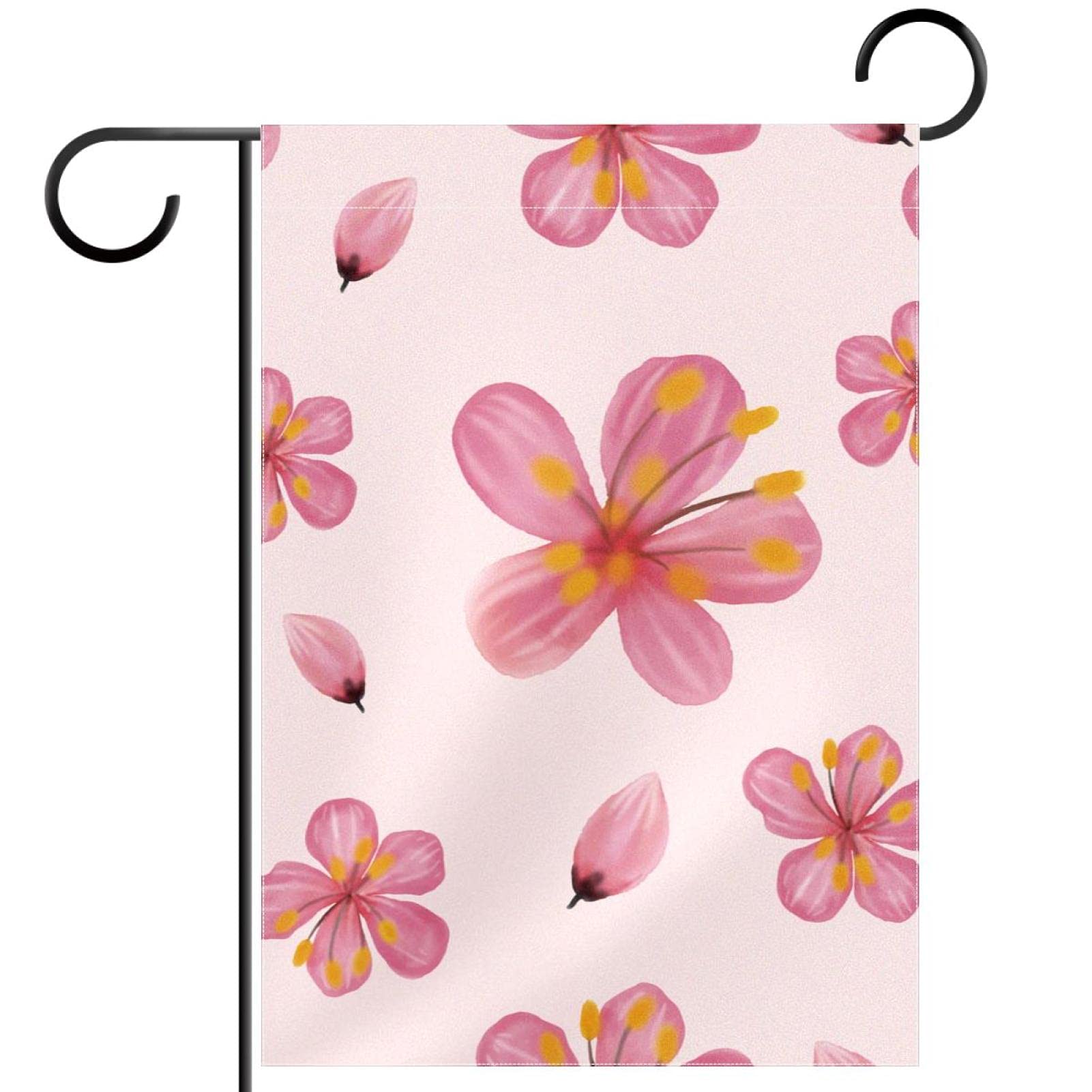 Double Sided Cherry Blossom Garden Flag - 12x18 Inch Polyester Outdoor Yard Banner for Spring, Welcome Home Decor, Lawn & Patio Decoration | Perfect for Easter, Mother's Day & Seasonal Celebrations
