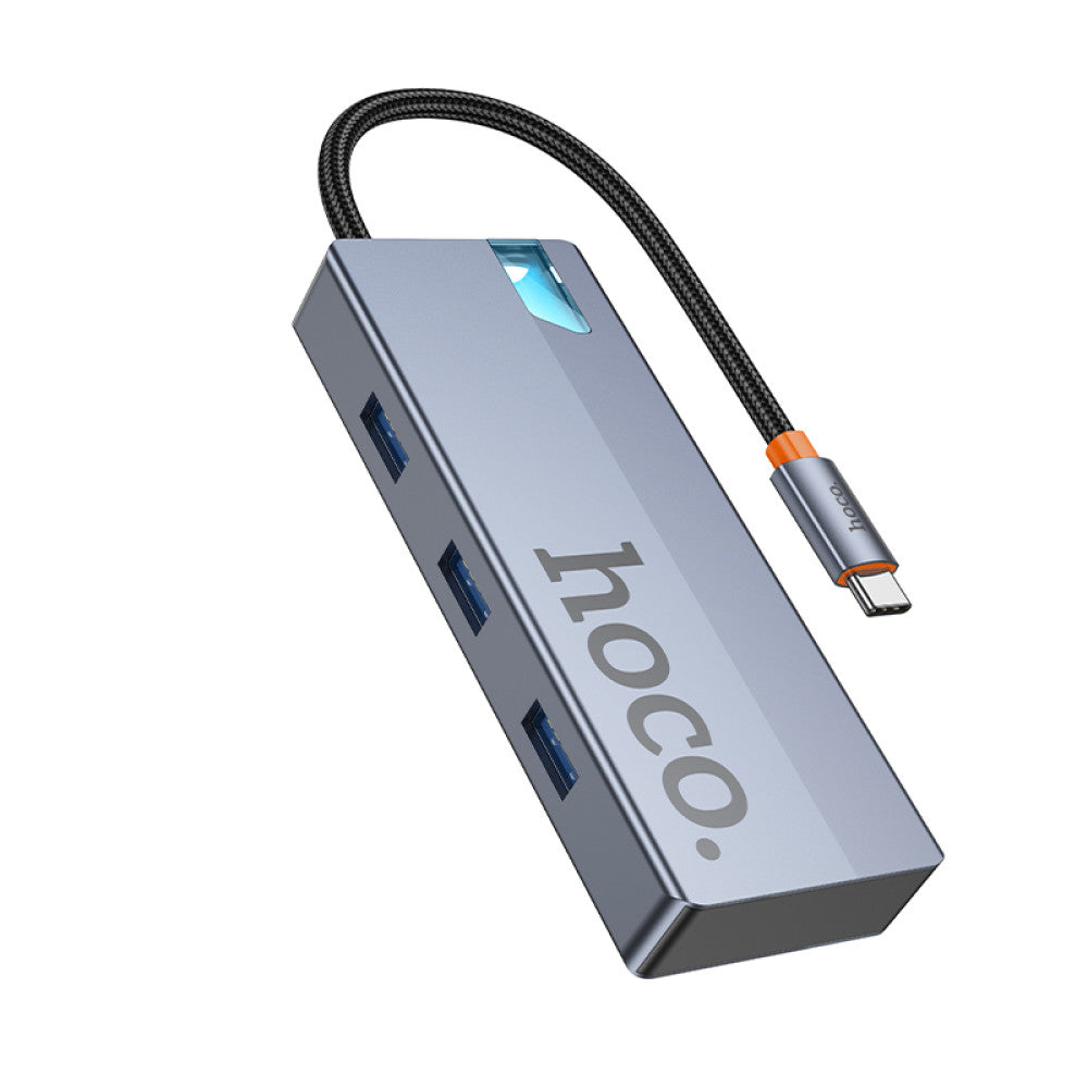 HOCO 5-in-1 USB C Hub with 3 USB 3.0 Ports, 4K HDMI, 100W PD Charging - USB C to USB A Adapter for MacBook Pro, Dell XPS, iPad Pro - Perfect for Home Office, Online Meetings & Multi-Screen Work