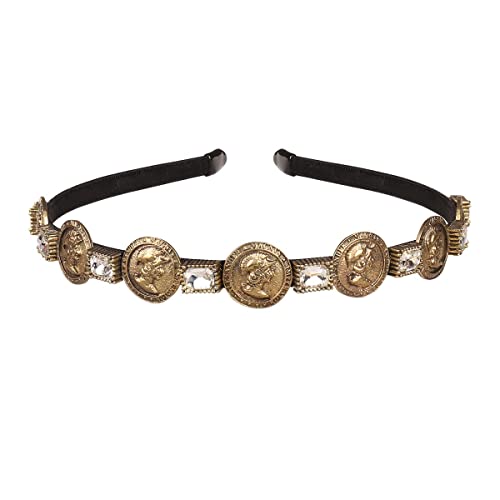 YARN & INK Rhinestone Metal Headbands for Women & Girls - Elegant Hair Hoop Accessories with Sparkling Crystals (Knight Style) - Perfect for Weddings, Parties, and Special Occasions