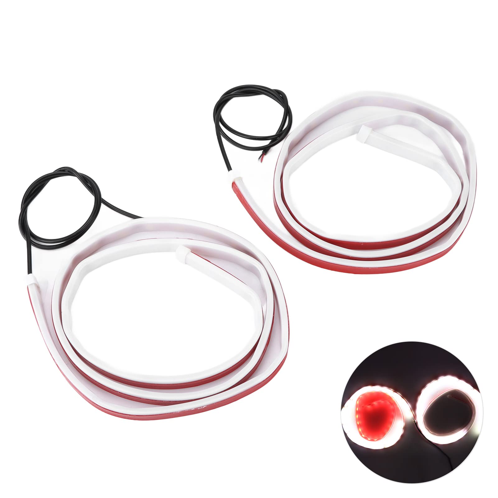Ymiko Car Door LED Signal Strip Light - Waterproof Anti-Collision Warning Lights with Flowing Effects for Enhanced Safety (Perfect for Night Driving, Car Shows & Vehicle Customization)