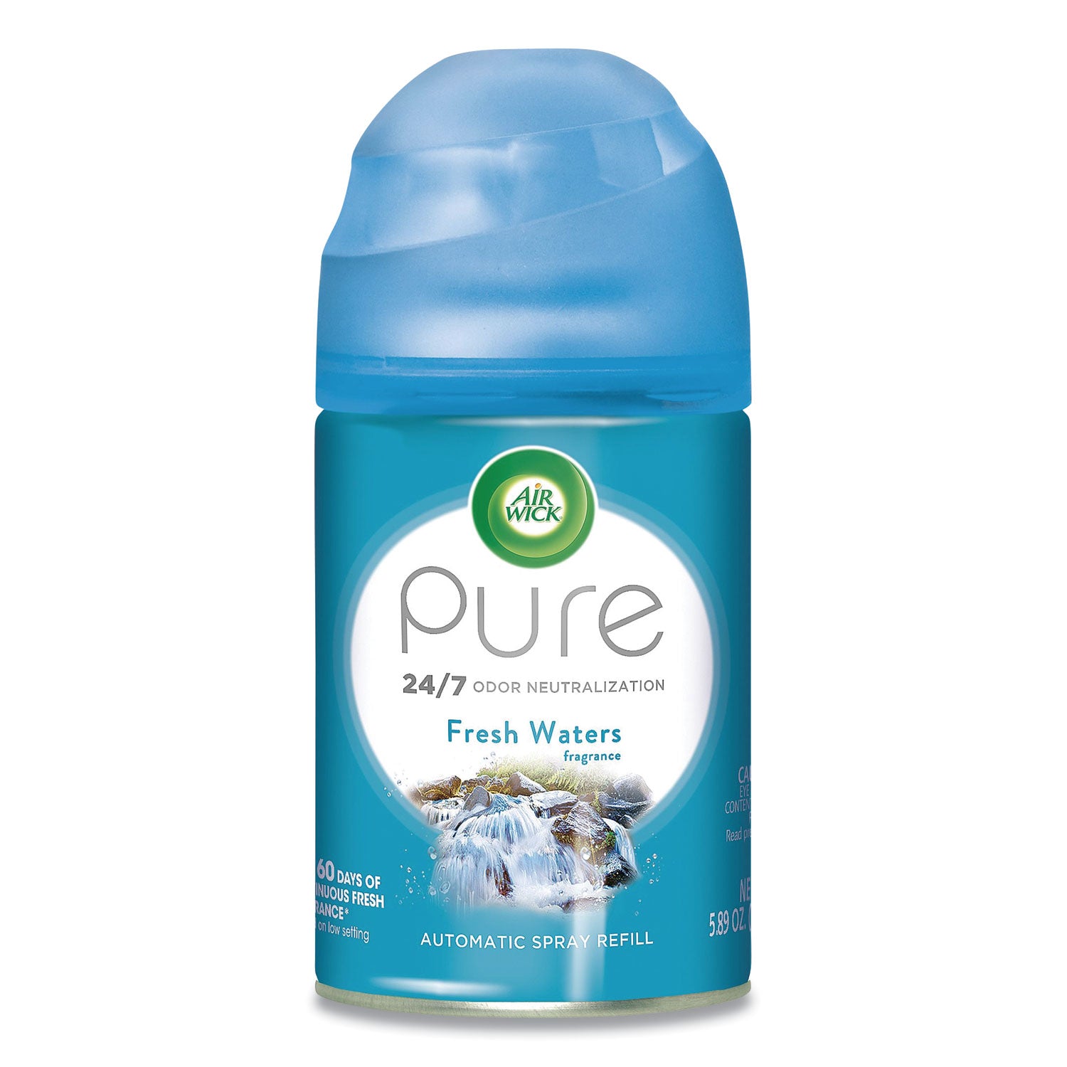 Air Wick Freshmatic Ultra Automatic Spray Refill - Fresh Waters Scent, 5.89 Oz Aerosol Air Freshener for Home, Office & Bathroom | Long-Lasting Fragrance & Automatic Spray Technology