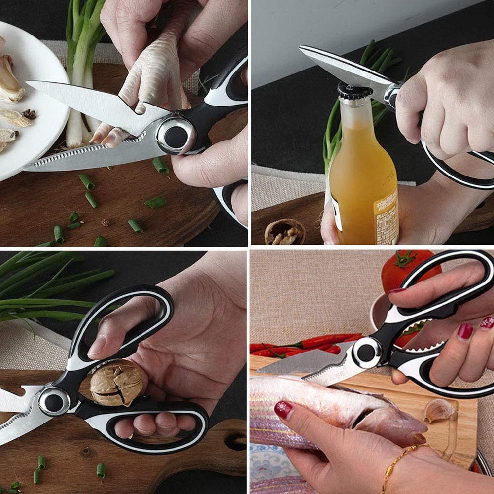 Premium Heavy Duty Kitchen Scissors - Ultra Sharp Multi-Purpose Utility Shears for Cutting Chicken, Fish, Meat, Vegetables & Herbs | Ideal for Food Prep, Butchering, Poultry Trimming & Home Cooking