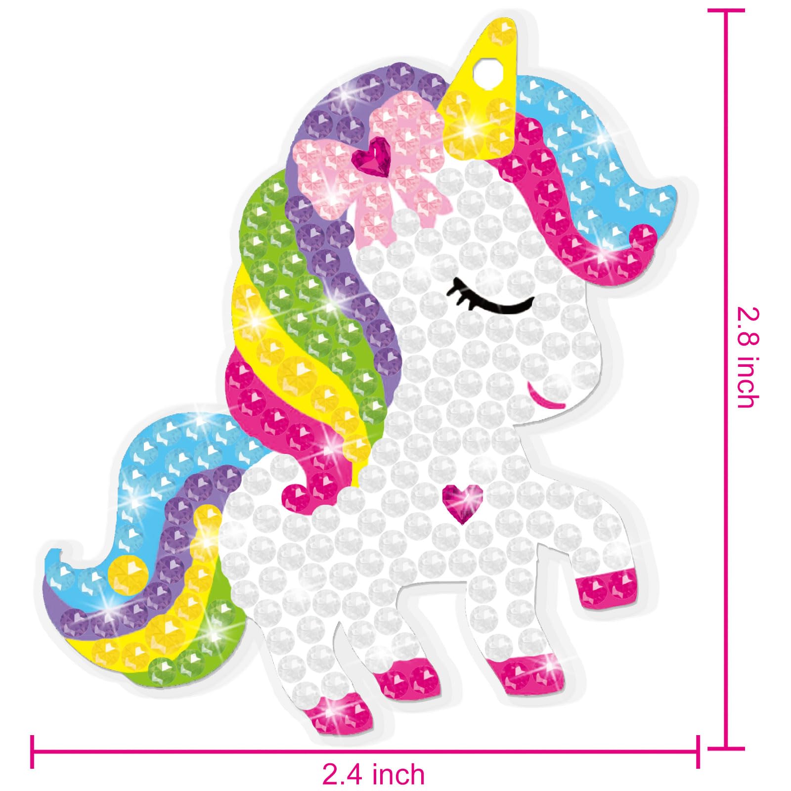 BANBBUR 5PCS Double Sided Diamond Art Keychains for Kids Ages 4-12, 5D Gem Art Craft Kits - Perfect for Girls Birthday Gifts, DIY Jewelry Making & Creative Arts and Crafts Activities
