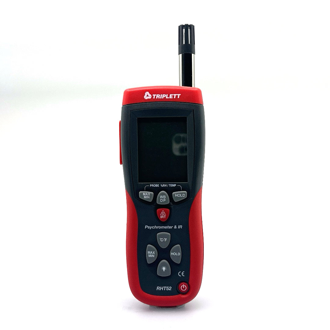 Digital Psychrometer and Infrared Thermometer (RHT52) - Accurate Humidity & Temperature Meter for HVAC, Industrial, and Home Use