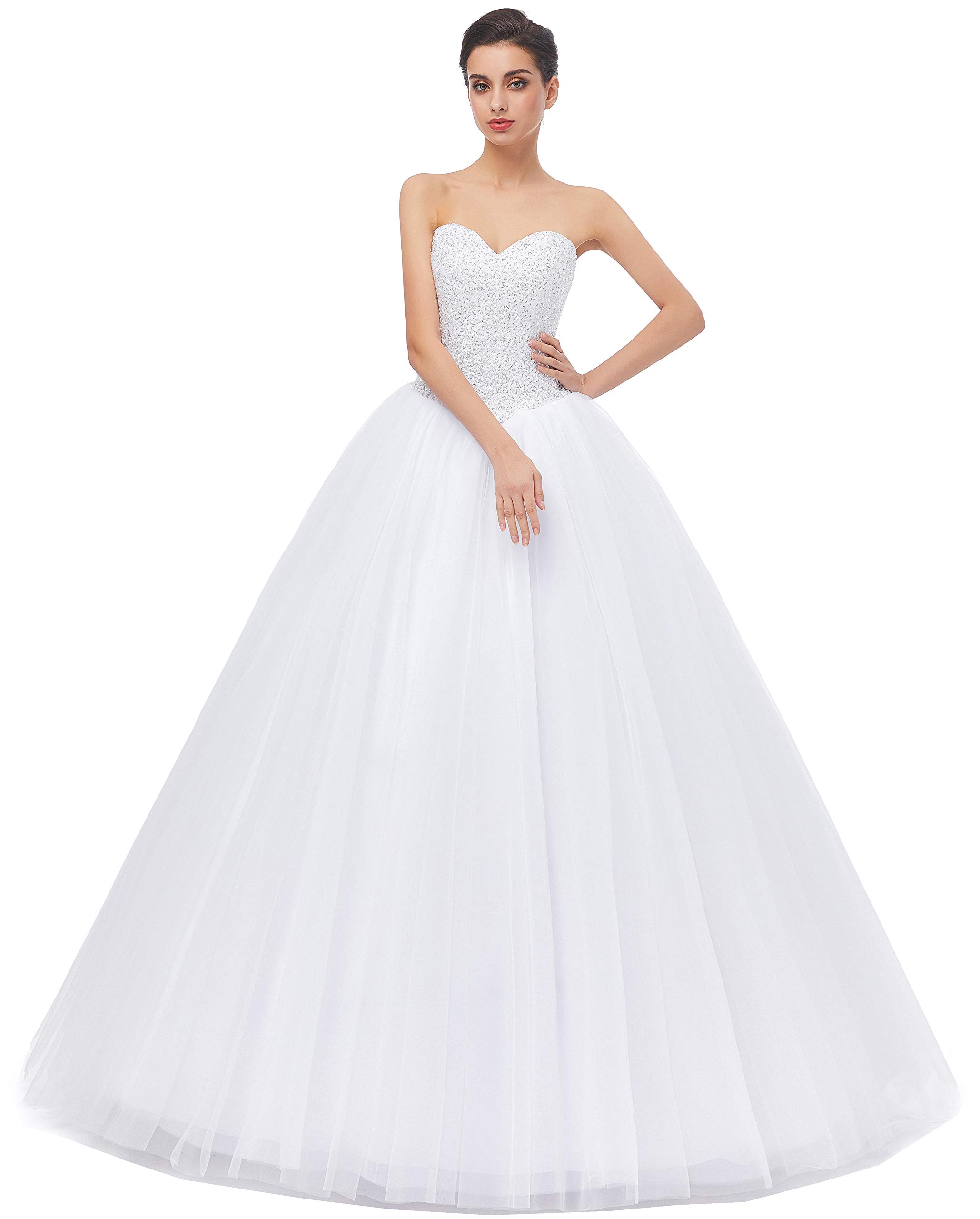 Elegant Women's Ball Gown Bridal Wedding Dresses - A-Line Princess Style for Bridal Shower, Ceremony & Reception