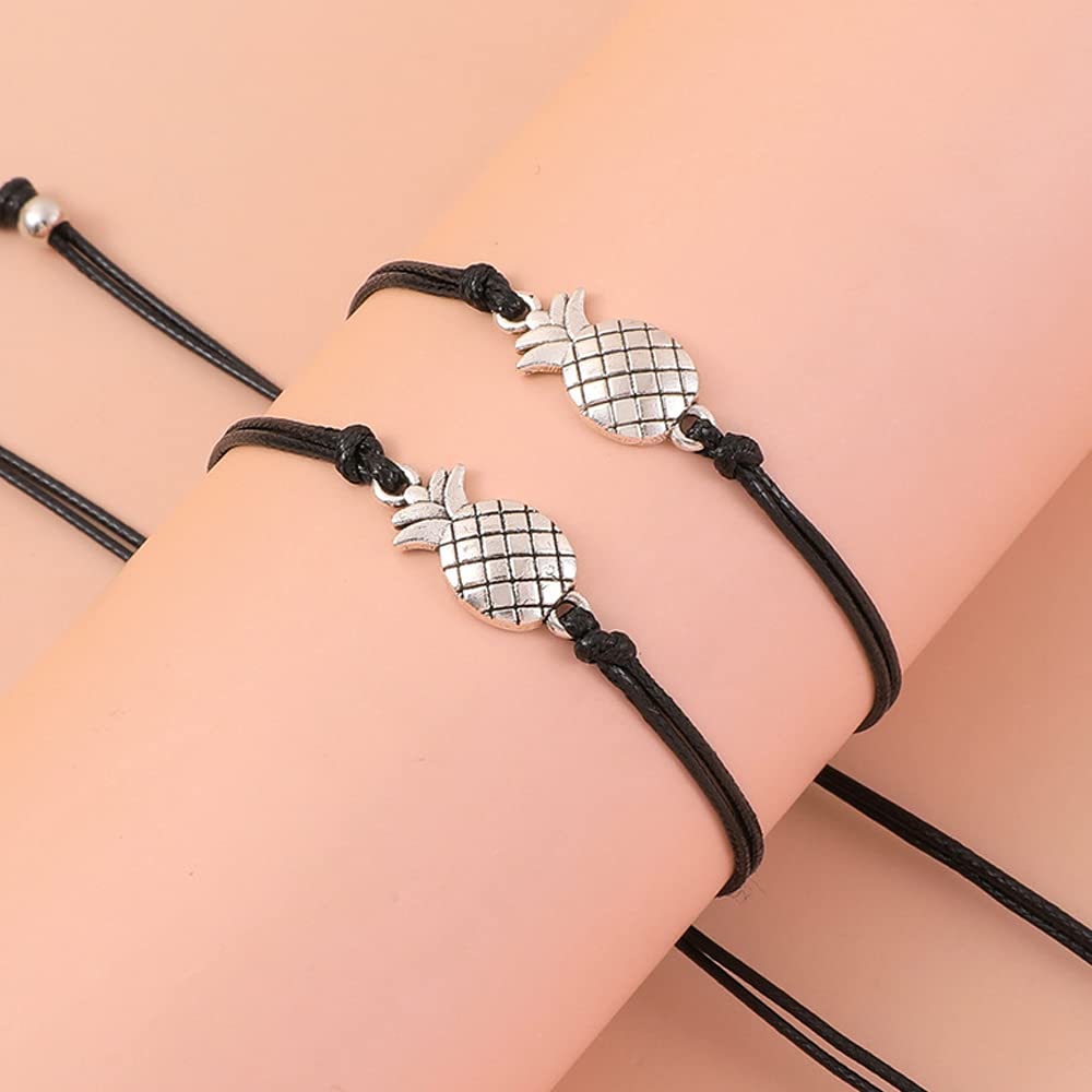 Long Distance Friendship Bracelets for Women & Couples - Pinky Promise Matching Bracelets Set of 2 with Message Card | Best Friend Gifts, Anniversary Present, Sister Jewelry for Birthdays & Special Occasions