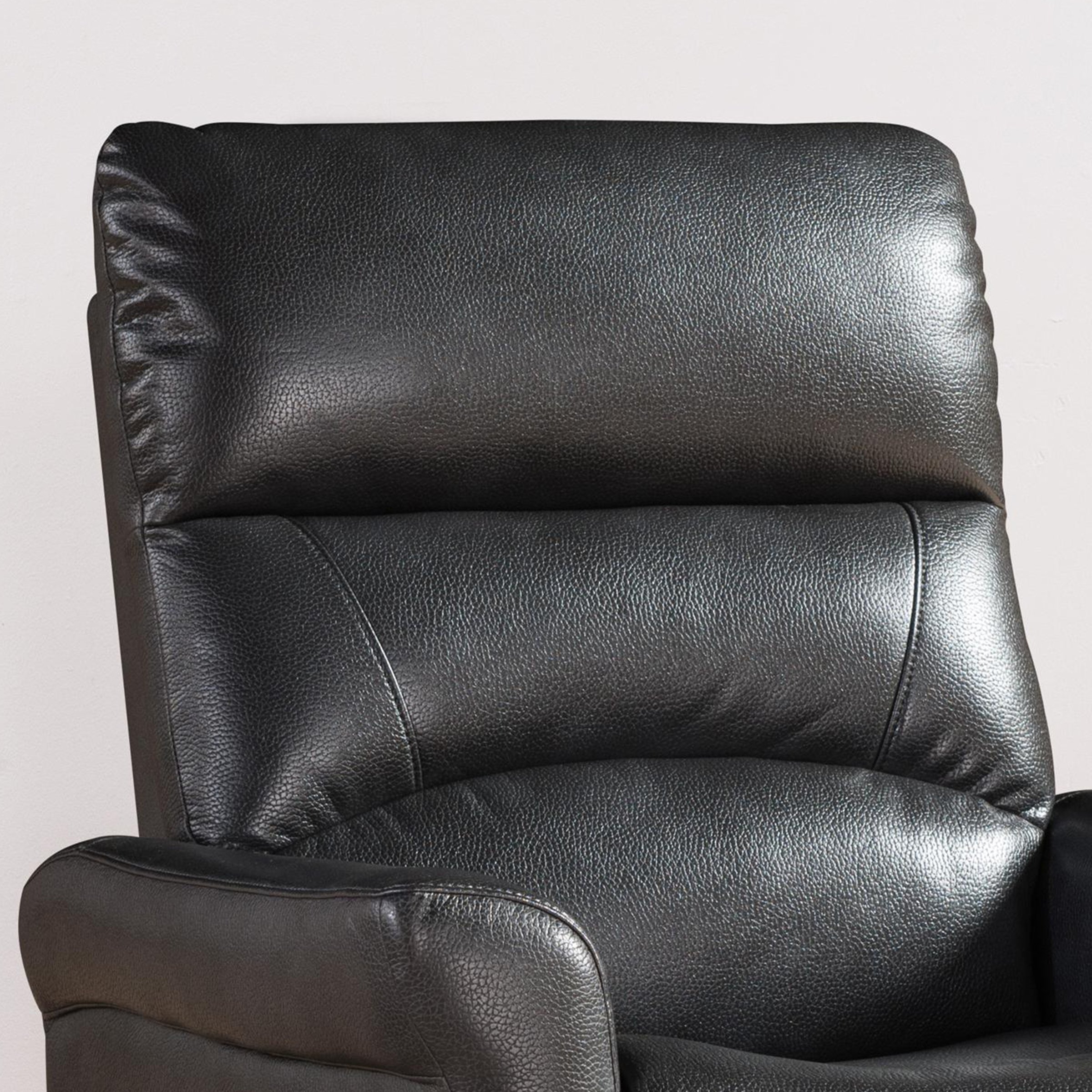 AC Pacific Contemporary Faux Leather Power Recliner Lift Chair with USB Ports - Ergonomic Gaming & Living Room Reclining Chair in Charcoal - Perfect for Home Theater, Office & Relaxation