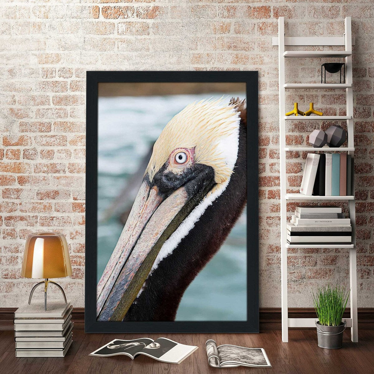 Bayside Pelican Vertical Acrylic Wall Art Print - Coastal Decor for Living Room, Bedroom & Office