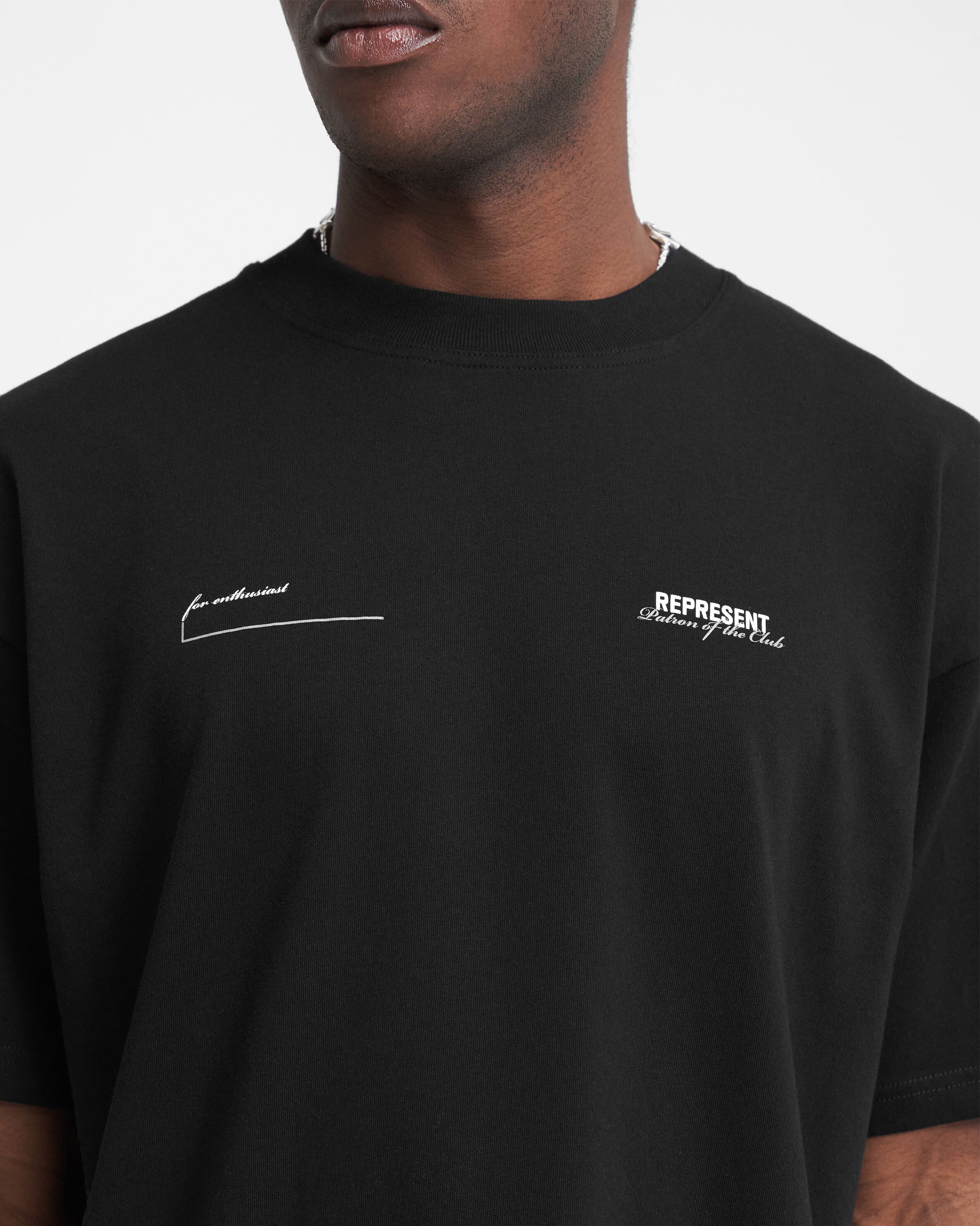 Patron Of The Club T-Shirt - Black Cotton Graphic Tee for Men | Casual Streetwear & Night Out Style