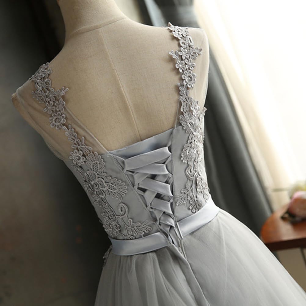 Holibanna Floral Lace Strapless Bridesmaid Dress - Short Prom Evening Gown for Women, Slim Wedding Pageant Dress - Perfect for Bridal Parties, Cocktail Events & Formal Occasions