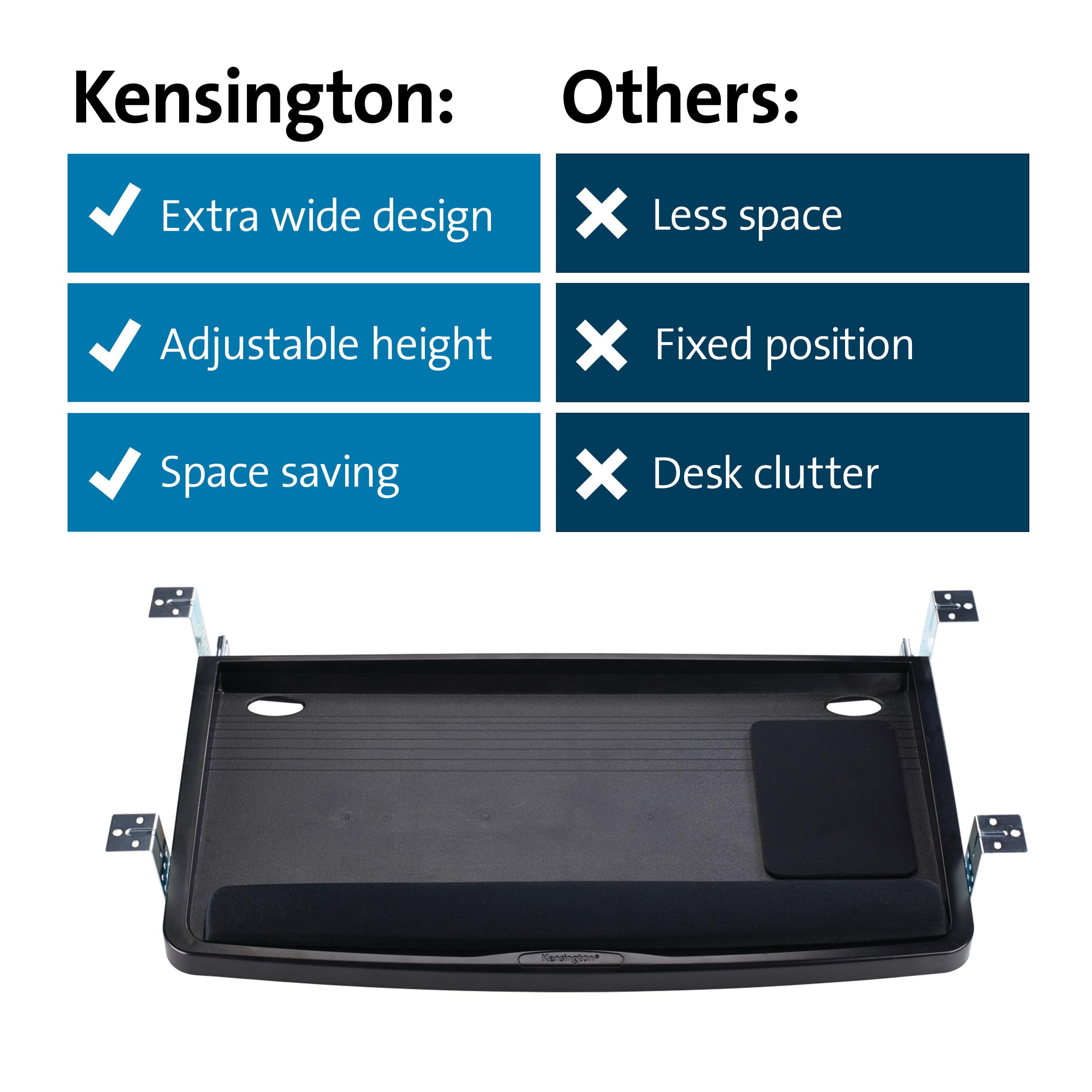 Kensington SmartFit Ergonomic Under Desk Keyboard Tray - Extra-Wide 24.5