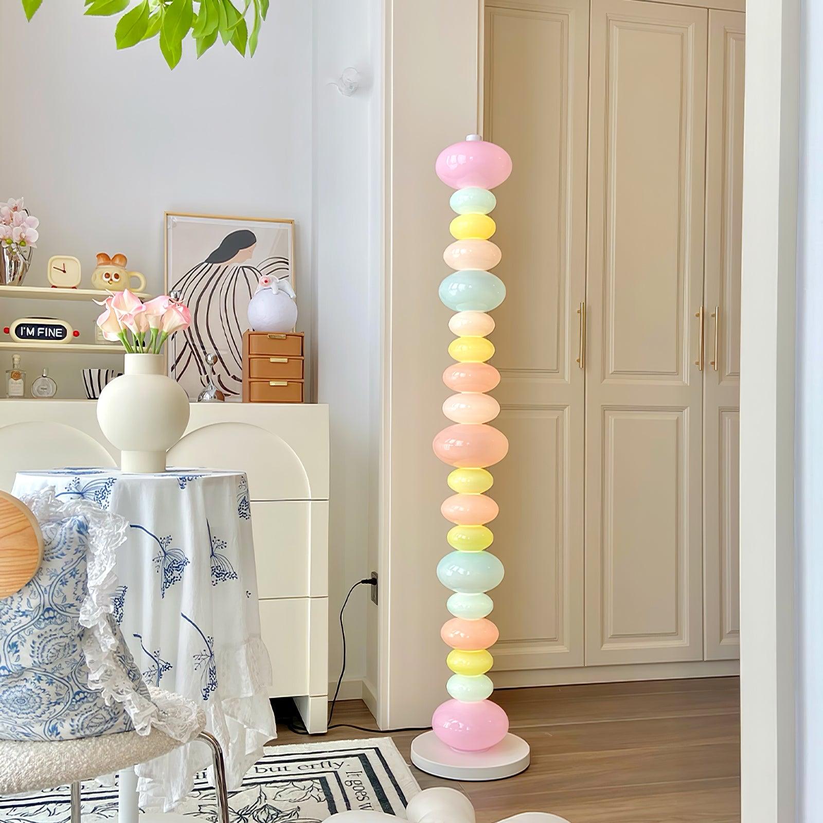 Modern LED Candy Floor Lamp for Living Room - Adjustable Brightness, Warm White Light, Perfect for Bedroom, Office & Reading Corner