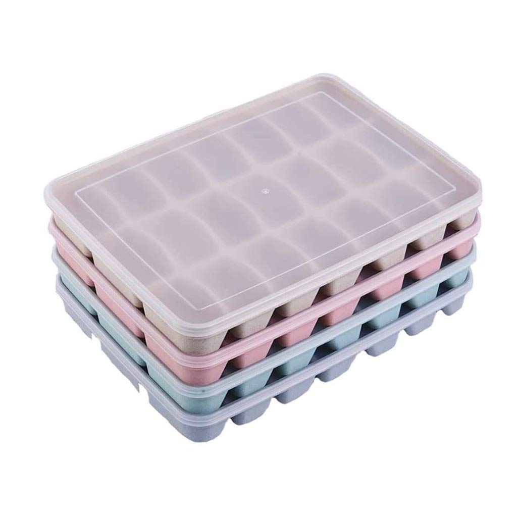 DWOLE Wheat Straw Single Layer Multi-Compartment Stackable Freezer Storage Container with Lid – BPA-Free Food Preservation Box for Dumplings, Vegetables & Meal Prep – Ideal for Kitchen, Fridge & Freezer Organization