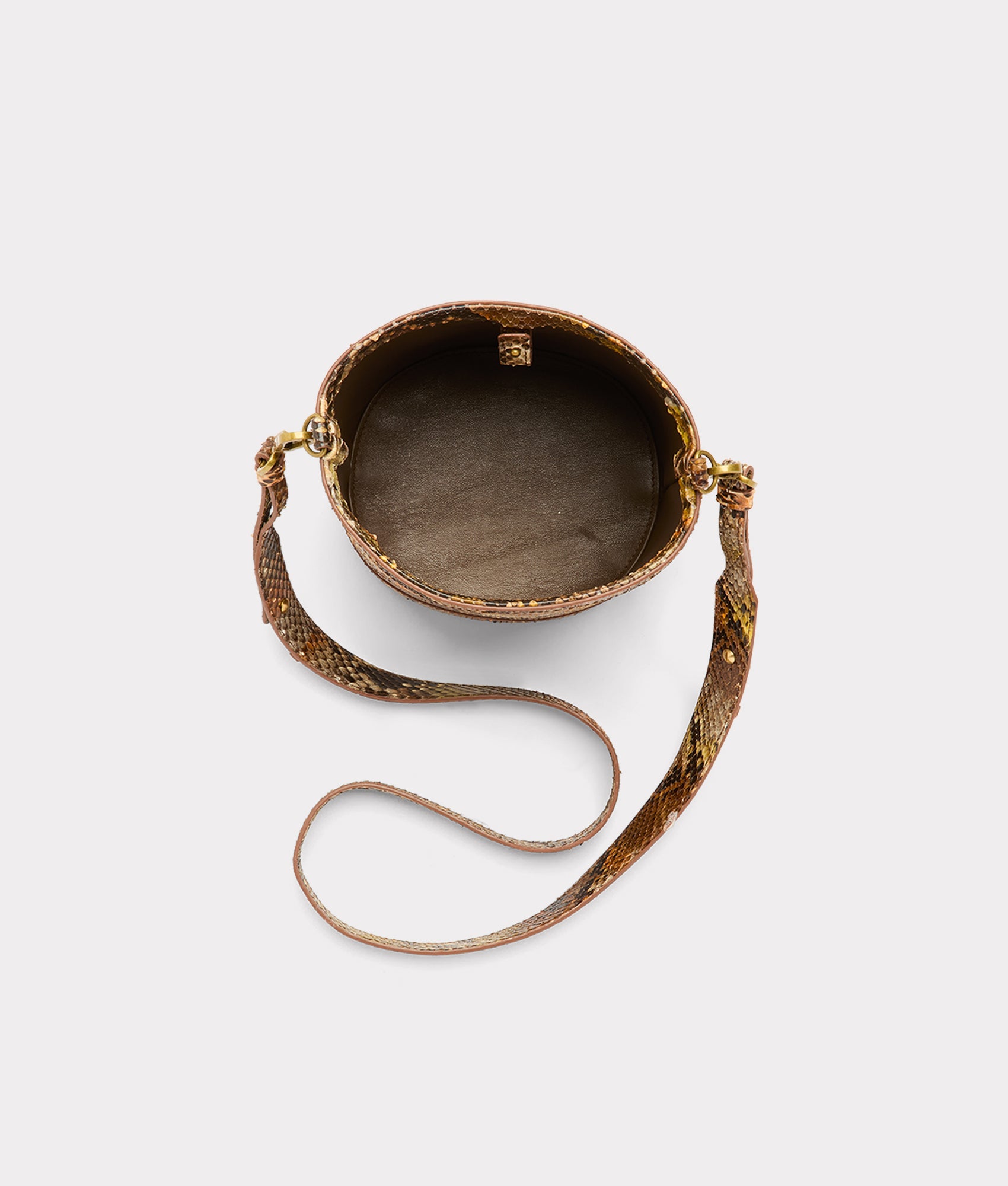 Fallon Exotic Python Bucket Bag - Stylish Women's Handbag for Evening Parties, Date Nights & Special Occasions