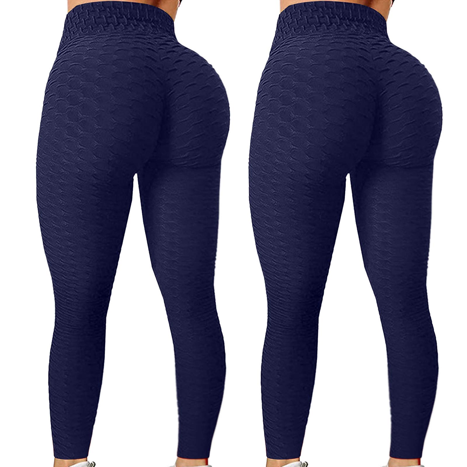 Smooto TikTok Butt Lifting Leggings - Plus Size High Waist Yoga Pants for Women, Workout Joggers & Gym Leggings (Navy, Medium) | Perfect for Yoga, Running & Casual Wear