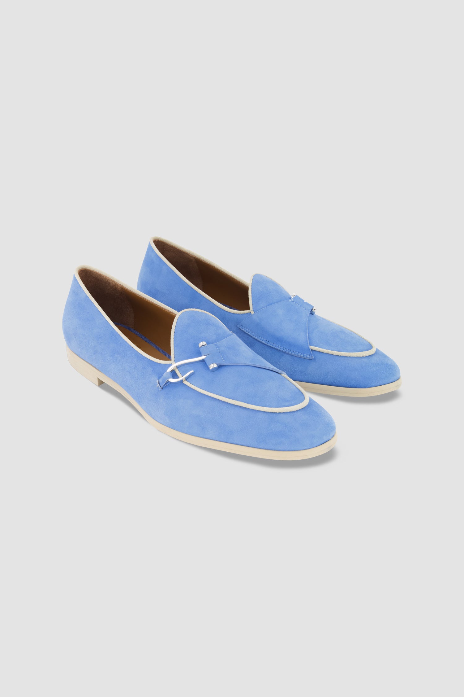 Edhen Milano Comporta Go Blue Suede Loafers for Men - Comfortable Slip-On Shoes for Casual Wear & Office - Perfect for Business Travel & Weekend Outings