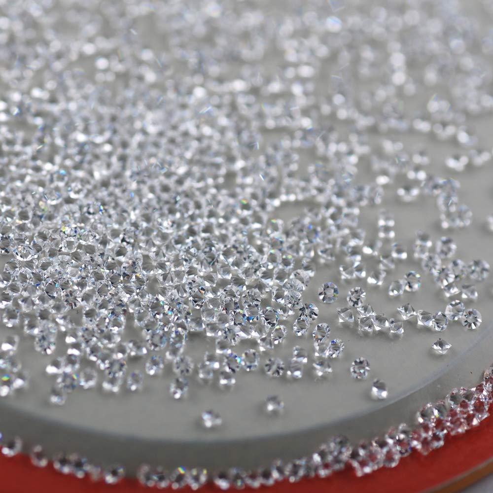 5000Pcs Ultra Mini 0.044Inch Flatback Diamond Glass Rhinestones Beads - Iridescent AB Shine Crystals for Nail Art, Beauty Makeup, Phone DIY Crafts, Jewelry Making & Home Decor - Long Lasting Sparkle (Crystal)