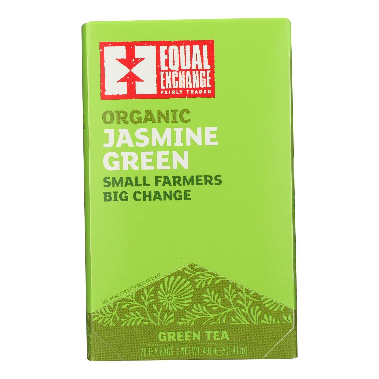 Organic Jasmine Green Tea - 20 Tea Bags (Pack of 6) | Premium Loose Leaf Floral Tea for Relaxation, Detox & Weight Loss | Perfect for Office, Home & Gifting