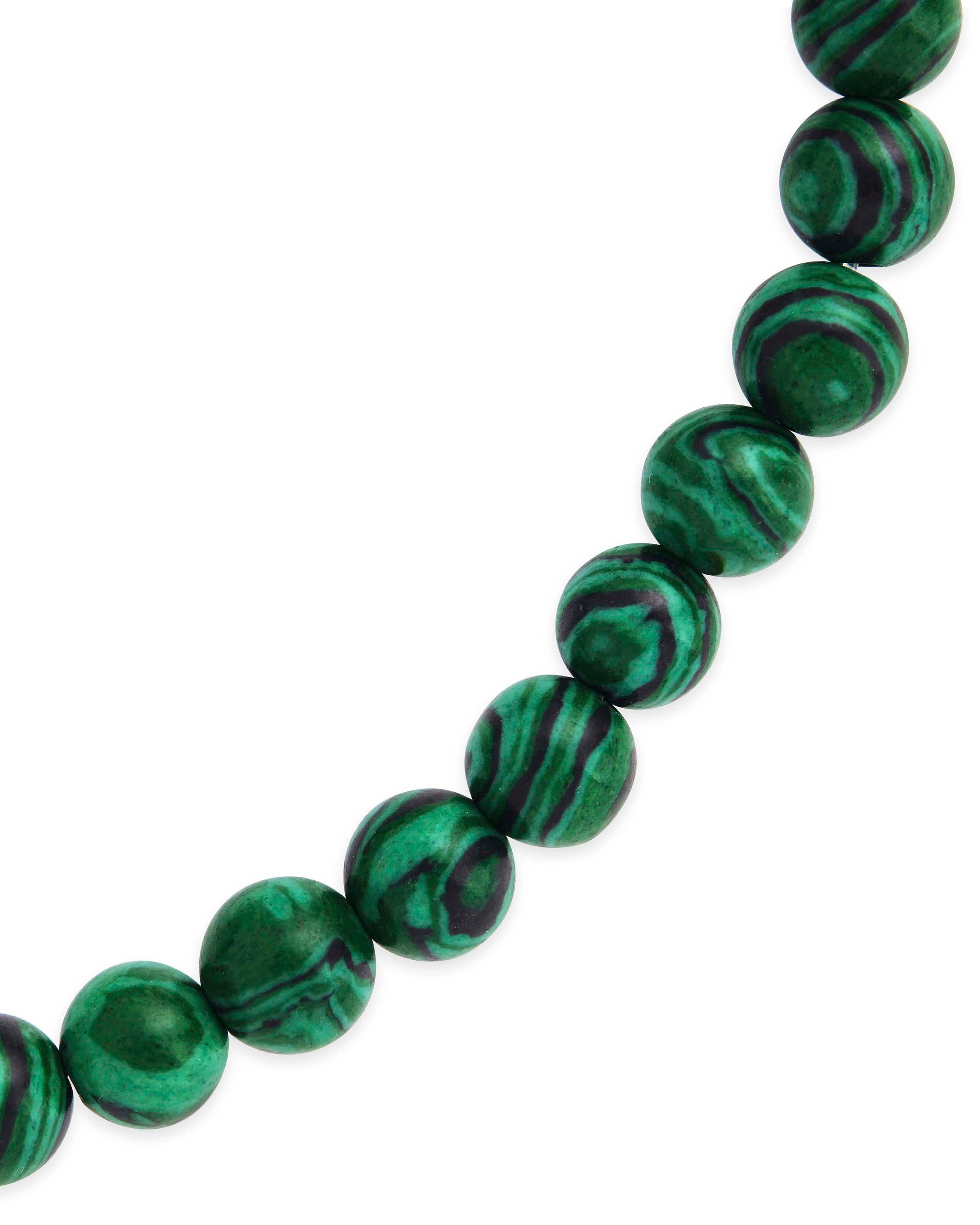Natural Malachite Beaded Stretch Bracelet for Women - Healing Crystal Jewelry for Stress Relief & Positive Energy - Perfect for Yoga, Meditation & Everyday Wear