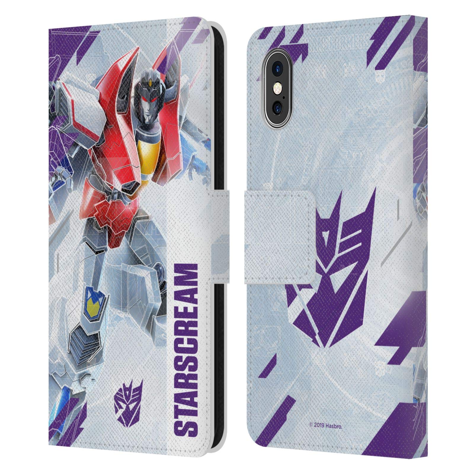 Head Case Designs Transformers Starscream Decepticons Leather Book Wallet Case for iPhone X/Xs – Officially Licensed Key Art Protective Cover for Daily Use & Travel