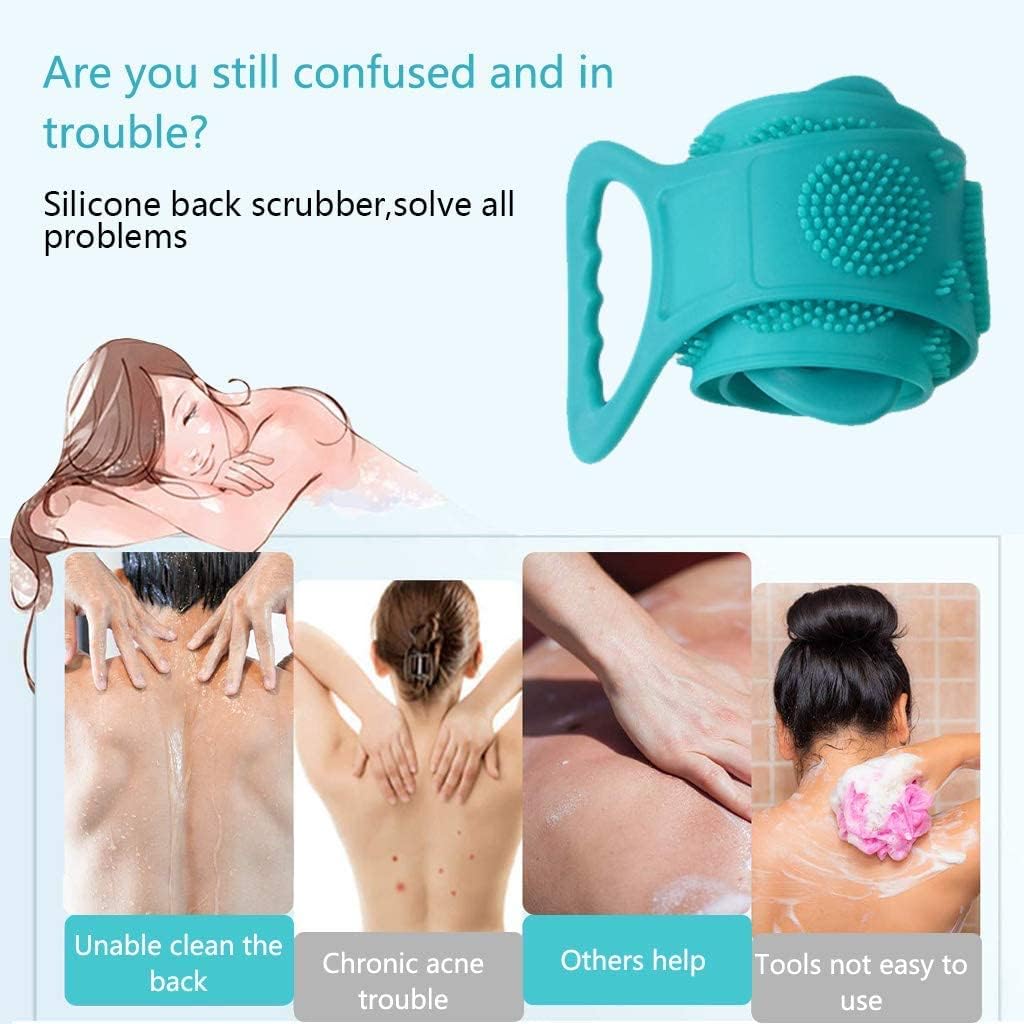 Uptravi Silicone Body Scrubber - Exfoliating Bath & Shower Cleaning Belt for Smooth Skin - Perfect for Spa, Home Use & Gift Ideas