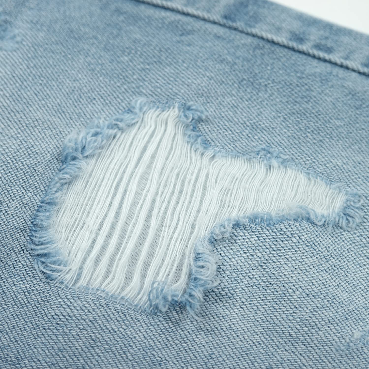 KIDSCOOL SPACE Boys' Ripped Denim Shorts - Stretchable Elastic Waist Summer Jeans for Kids | Perfect for Playdates, Beach Outings & Casual Wear